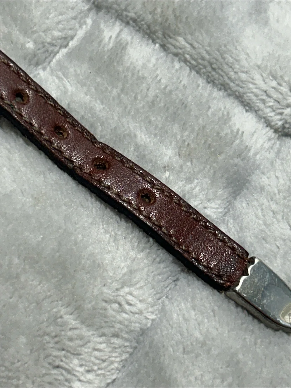 Vintage 1994 Brighton leather bracelet featuring silver-tone medallion studs